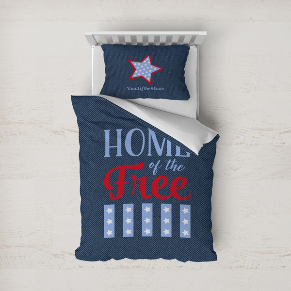 Custom American Quotes Duvet Cover Set - Twin (Personalized)