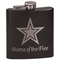 American Quotes Black Flask - Engraved Front