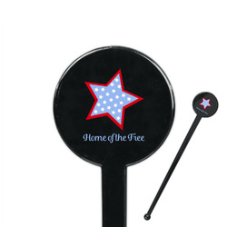 American Quotes 7" Round Plastic Stir Sticks - Black - Double Sided