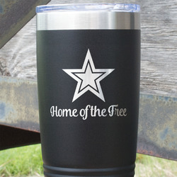 American Quotes 20 oz Stainless Steel Tumbler - Black - Double Sided