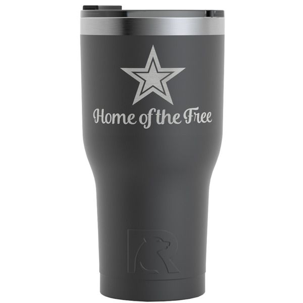 Custom American Quotes RTIC Tumbler - Black - Engraved Front (Personalized)