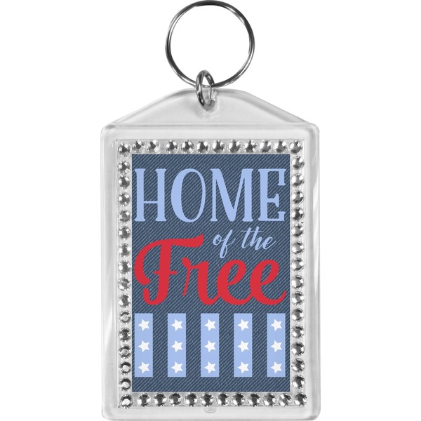 Custom American Quotes Bling Keychain