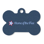 American Quotes Bone Shaped Dog ID Tag