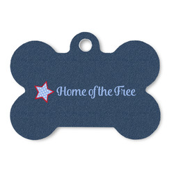American Quotes Bone Shaped Dog ID Tag