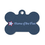 American Quotes Bone Shaped Dog ID Tag - Small