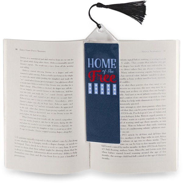 American Quotes Bookmark with tassel - In book