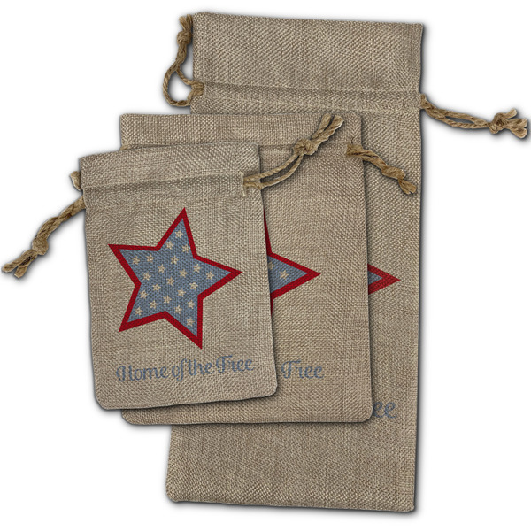 American Quotes Burlap Gift Bags - (PARENT MAIN) All Three