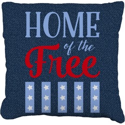 American Quotes Faux-Linen Throw Pillow 16"