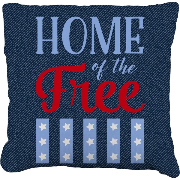 Custom American Quotes Faux-Linen Throw Pillow 18"