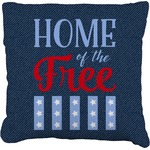 American Quotes Faux-Linen Throw Pillow 20"