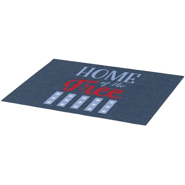 American Quotes Burlap Placemat (Angle View)