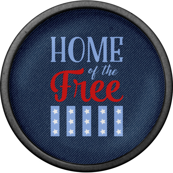 American Quotes Cabinet Knob - Black - Front