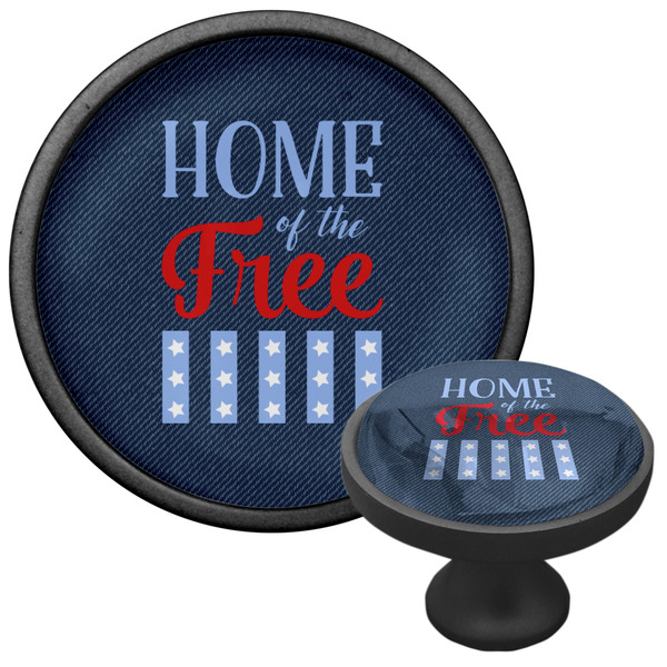 American Quotes Cabinet Knob - Black - Multi Angle