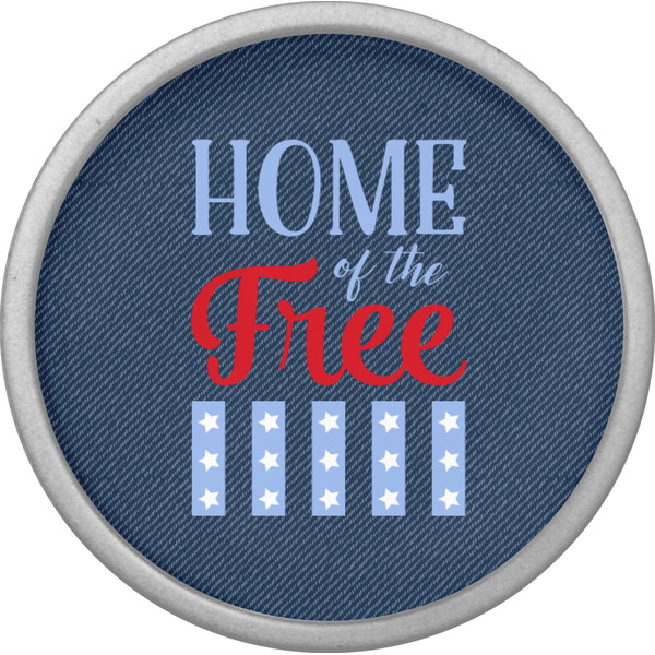 American Quotes Cabinet Knob - Nickel - Front