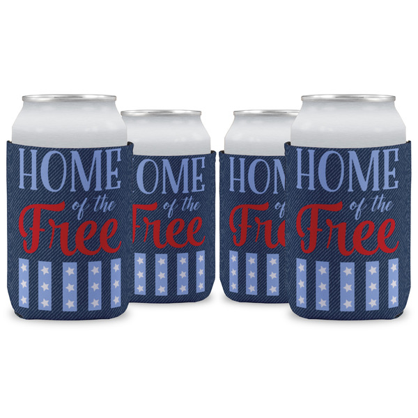 Custom American Quotes Can Cooler (12 oz) - Set of 4