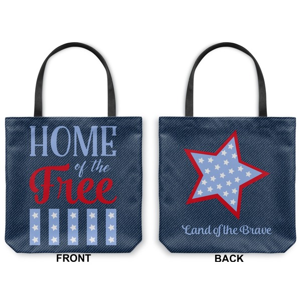 American Quotes Canvas Tote - Front and Back