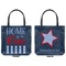 American Quotes Canvas Tote - Front and Back