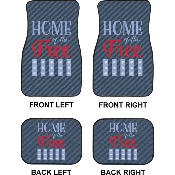 American Quotes Car Floor Mats Set (2F + 2B)