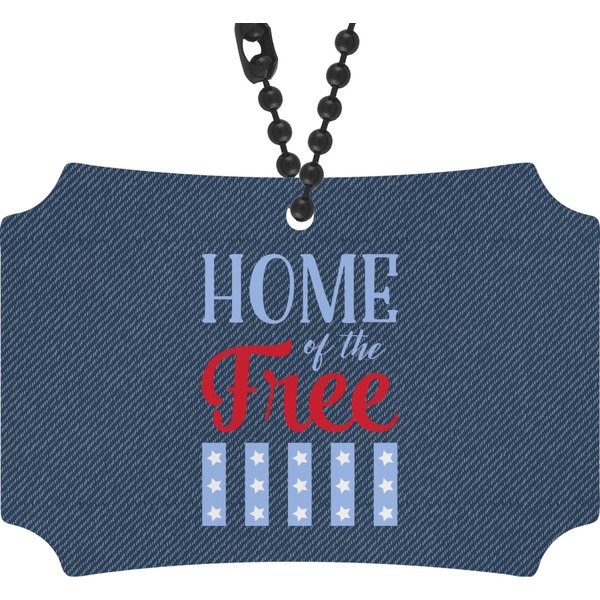 Custom American Quotes Rear View Mirror Ornament