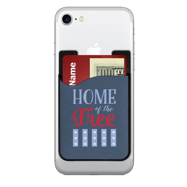 Custom American Quotes 2-in-1 Cell Phone Credit Card Holder & Screen Cleaner