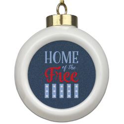 American Quotes Ceramic Ball Ornament