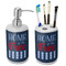 American Quotes Ceramic Bathroom Accessories Set