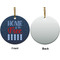 American Quotes Ceramic Flat Ornament - Circle Front & Back (APPROVAL)