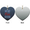 American Quotes Ceramic Flat Ornament - Heart Front & Back (APPROVAL)