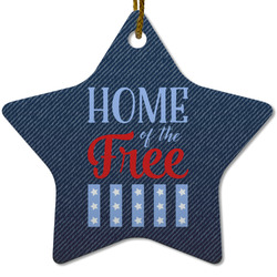 American Quotes Star Ceramic Ornament