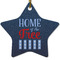 American Quotes Ceramic Flat Ornament - Star (Front)