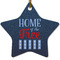 American Quotes Star Ceramic Ornament