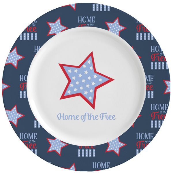 Custom American Quotes Ceramic Dinner Plates (Set of 4) (Personalized)