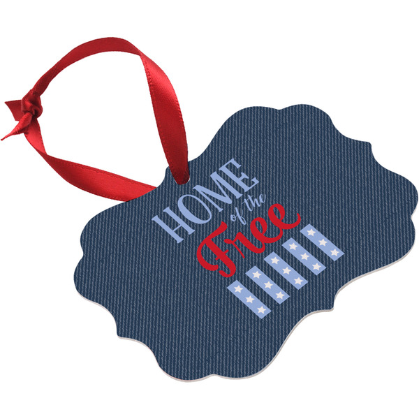 American Quotes Christmas Ornament (Angle View)