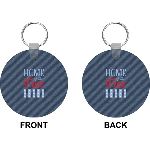 American Quotes Circle Keychain (Front + Back)