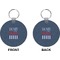 American Quotes Circle Keychain (Front + Back)