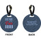 American Quotes Circle Luggage Tag (Front + Back)
