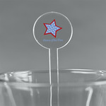 American Quotes 5.5" Round Plastic Stir Sticks - Clear