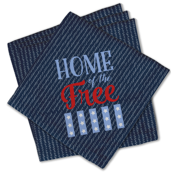 Custom American Quotes Cloth Cocktail Napkins - Set of 4