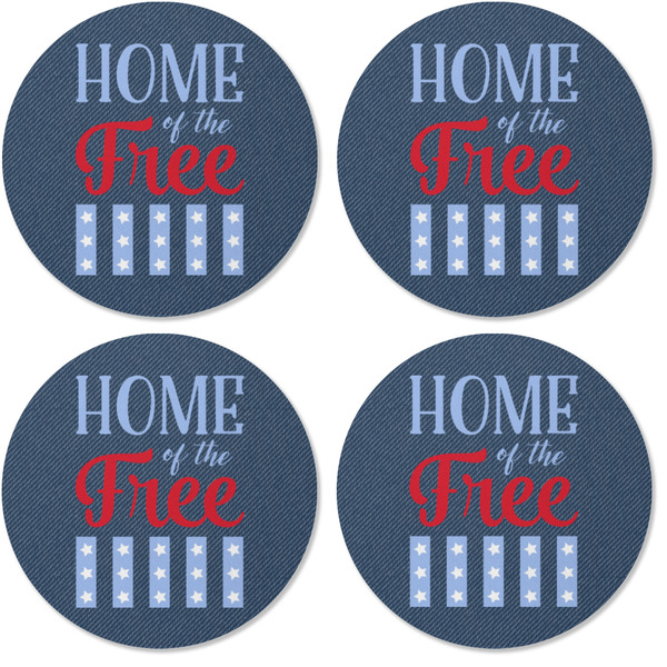 American Quotes Coaster Round Rubber Back - Apvl