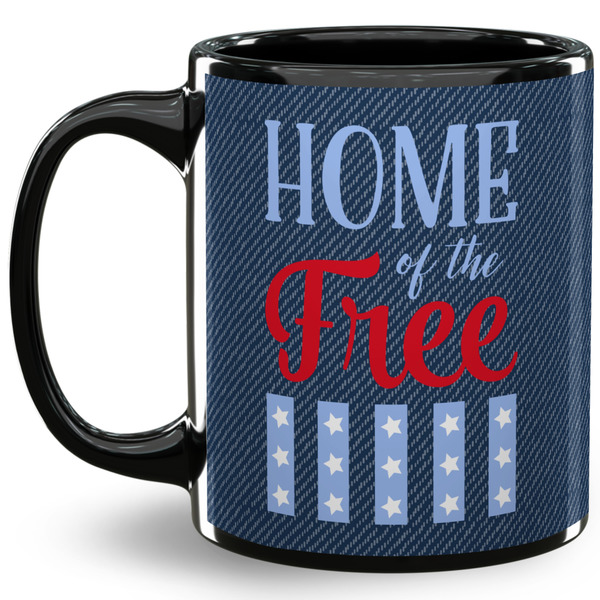 Custom American Quotes 11 Oz Coffee Mug - Black