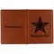 American Quotes Cognac Leather Passport Holder Outside Double Sided - Apvl