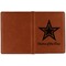 American Quotes Cognac Leather Passport Holder Outside Single Sided - Apvl