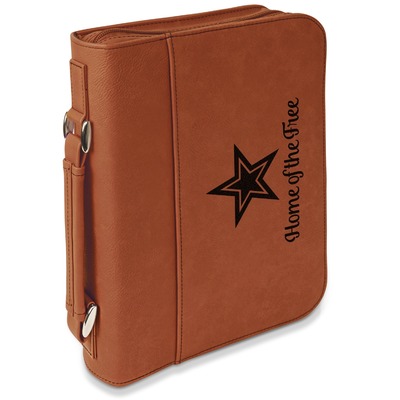 American Quotes Leatherette Book / Bible Cover with Handle & Zipper