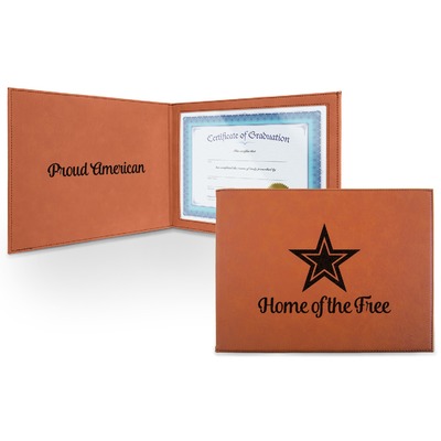 American Quotes Leatherette Certificate Holder (Personalized)