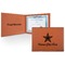 American Quotes Cognac Leatherette Diploma / Certificate Holders - Front and Inside - Main