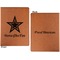 American Quotes Cognac Leatherette Portfolios with Notepad - Large - Double Sided - Apvl