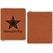 American Quotes Cognac Leatherette Zipper Portfolios with Notepad - Single Sided - Apvl