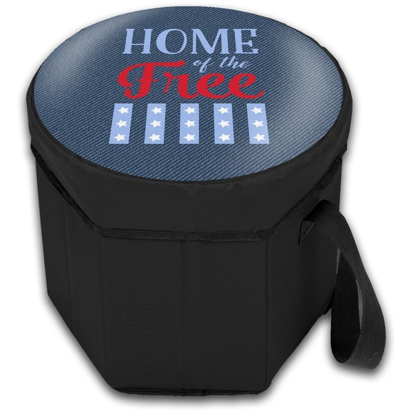 American Quotes Collapsible Personalized Cooler & Seat (Closed)