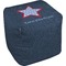 American Quotes Cube Pouf Ottoman (Bottom)