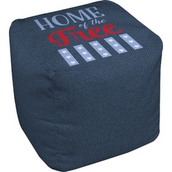 American Quotes Cube Pouf Ottoman (Personalized)